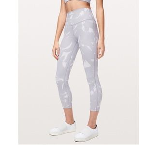 Lululemon Flower White Silver Lilac Wunder Under